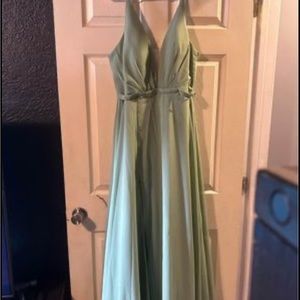 Sage green bridesmaid dress